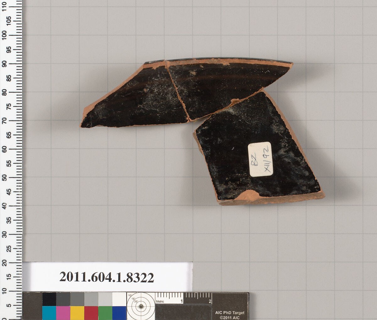 Terracotta rim fragment of a kylix (drinking cup), Terracotta, Greek, Attic