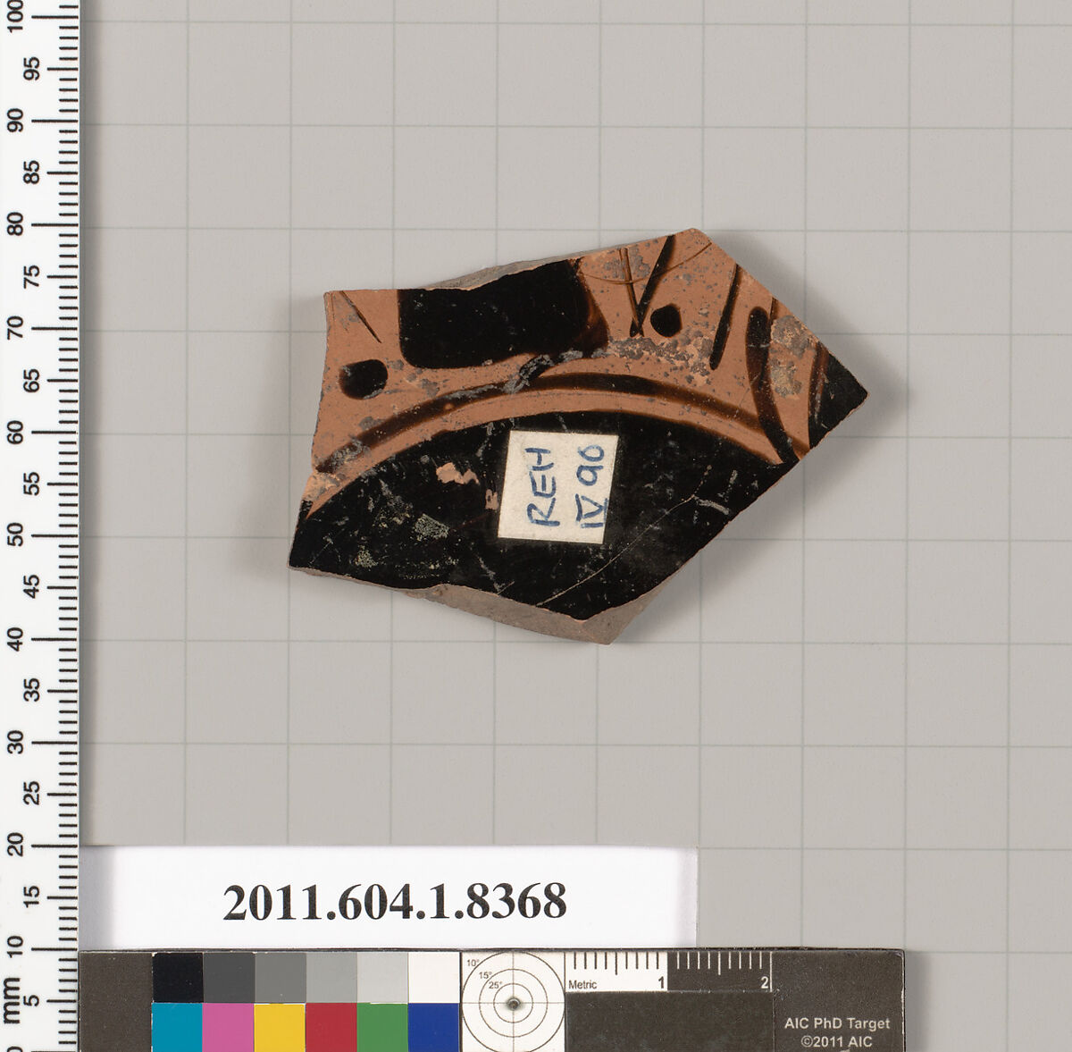 Terracotta fragment of a kylix (drinking cup), Terracotta, Greek, Attic