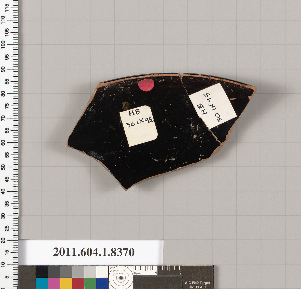 Terracotta rim fragment of a kylix (drinking cup), Terracotta, Greek, Attic