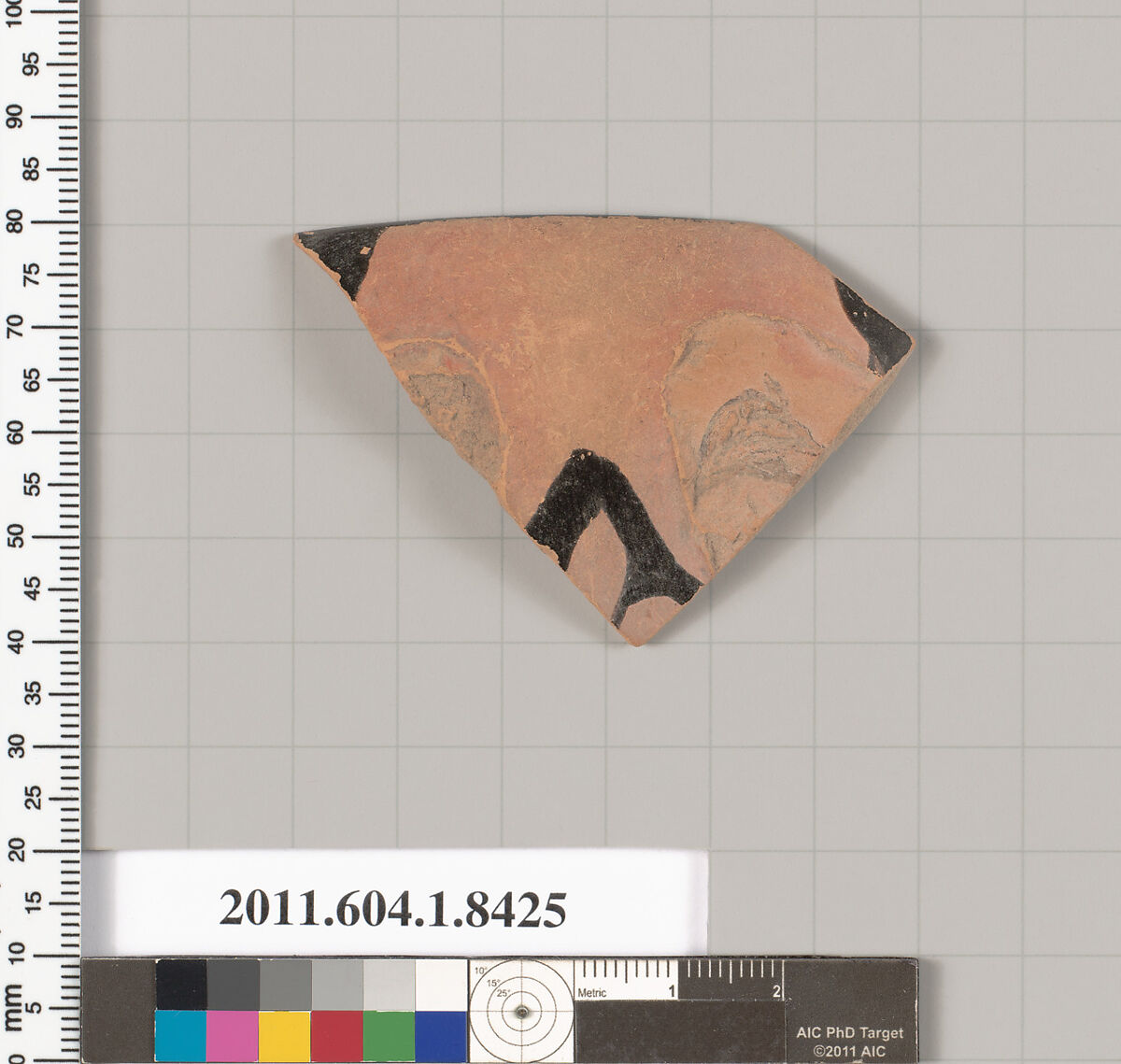 Terracotta rim fragment of a kylix (drinking cup), Terracotta, Greek, Attic 