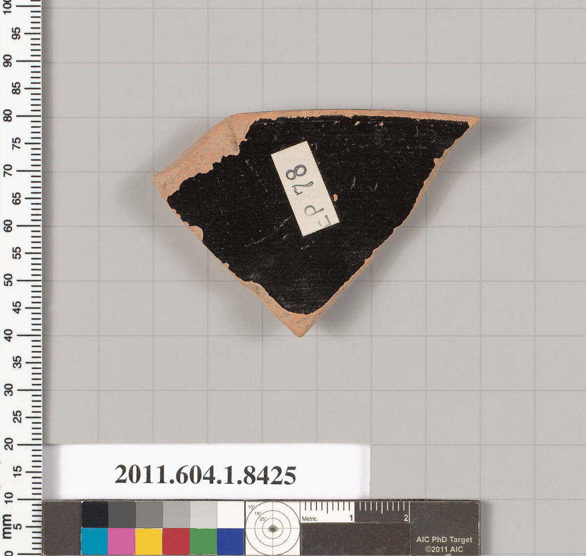 Terracotta rim fragment of a kylix (drinking cup), Terracotta, Greek, Attic