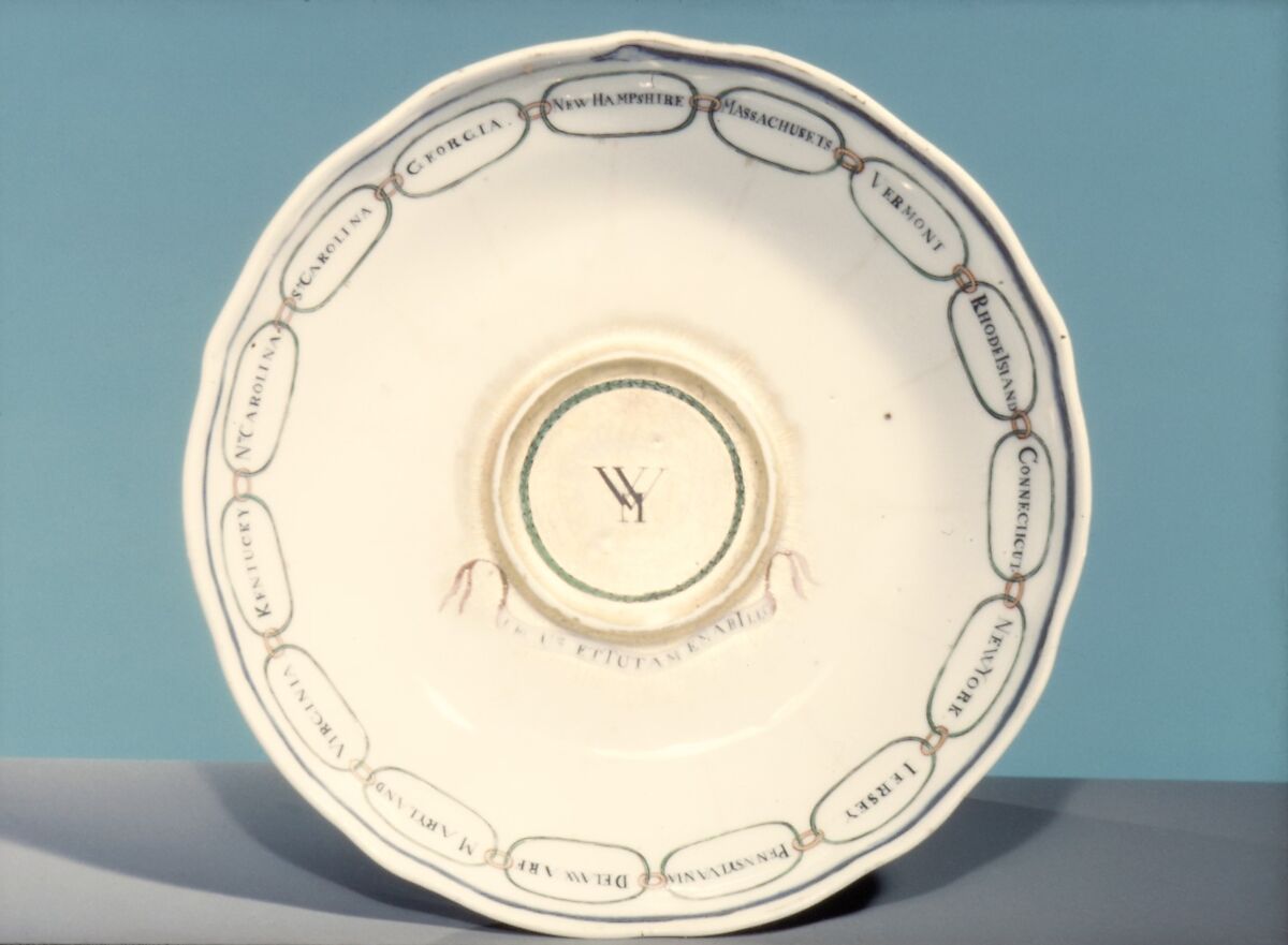 Saucer, Porcelain, Chinese, for American market