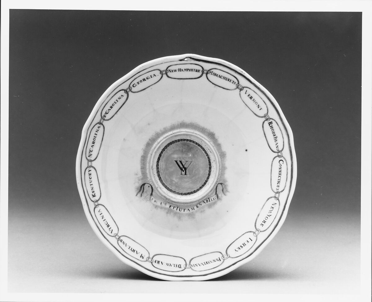 Saucer, Porcelain, Chinese, for American market