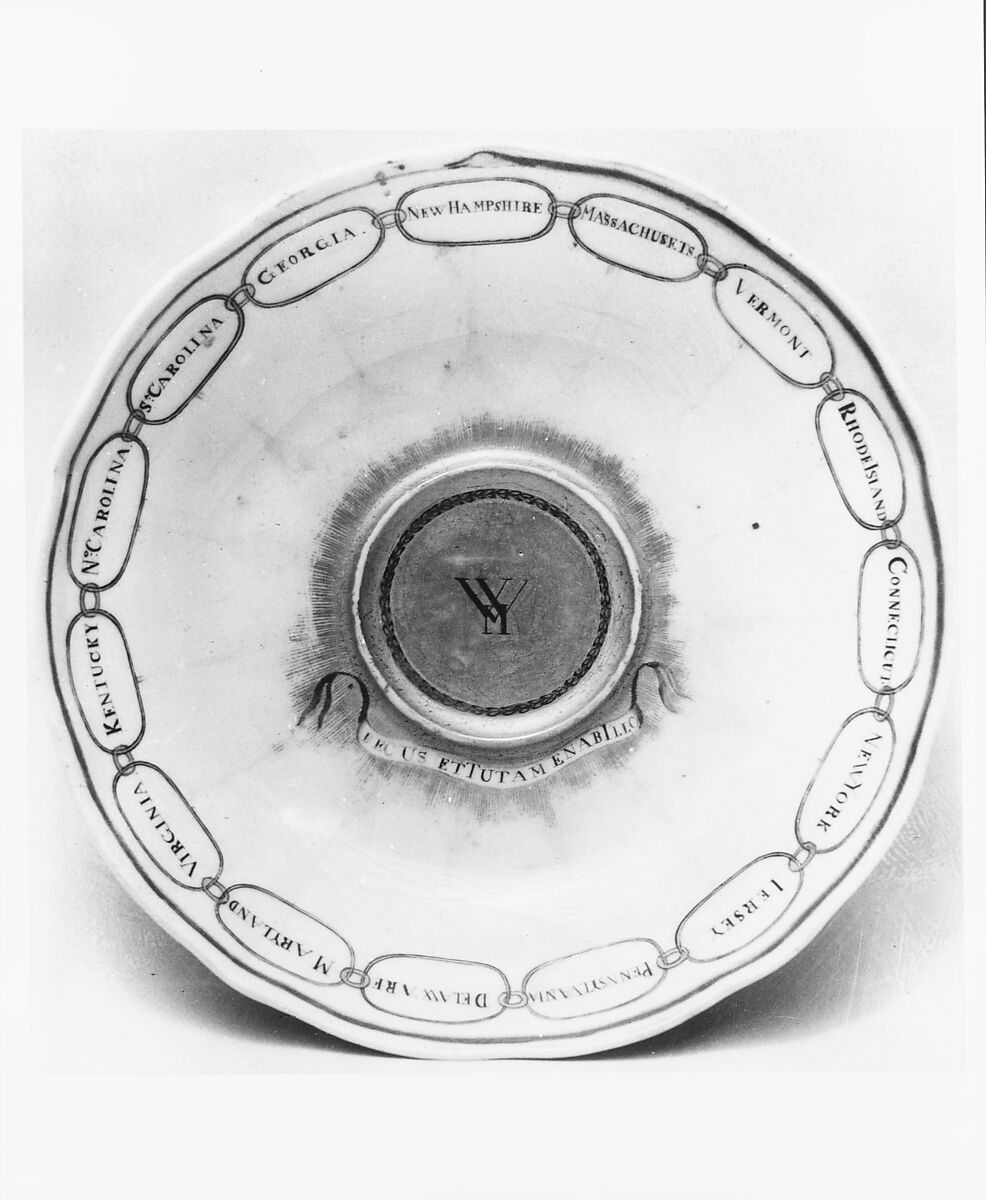 Saucer, Porcelain, Chinese, for American market