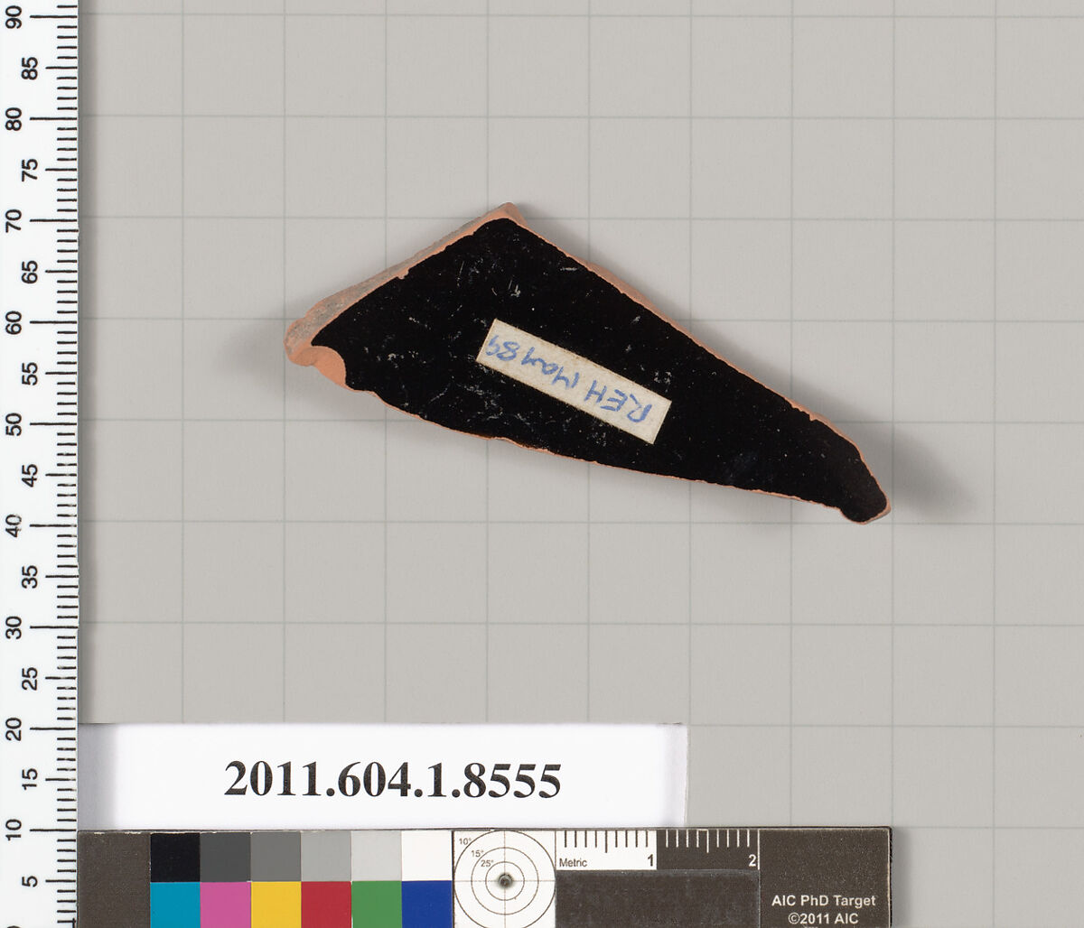 Terracotta fragment of a stemless kylix (drinking cup), Terracotta, Greek, Attic