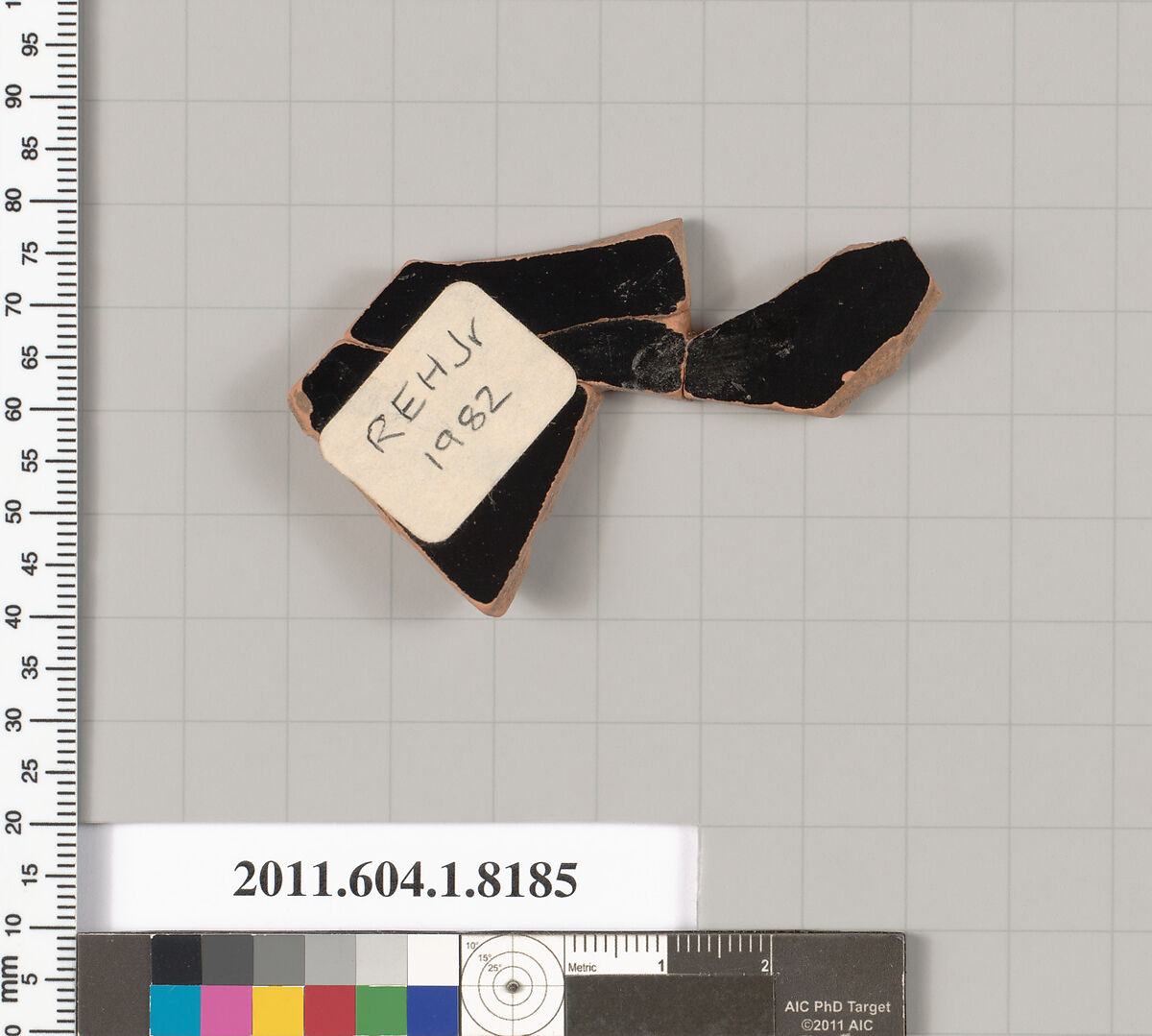 Terracotta fragment of a kylix (drinking cup), Terracotta, Greek, Attic