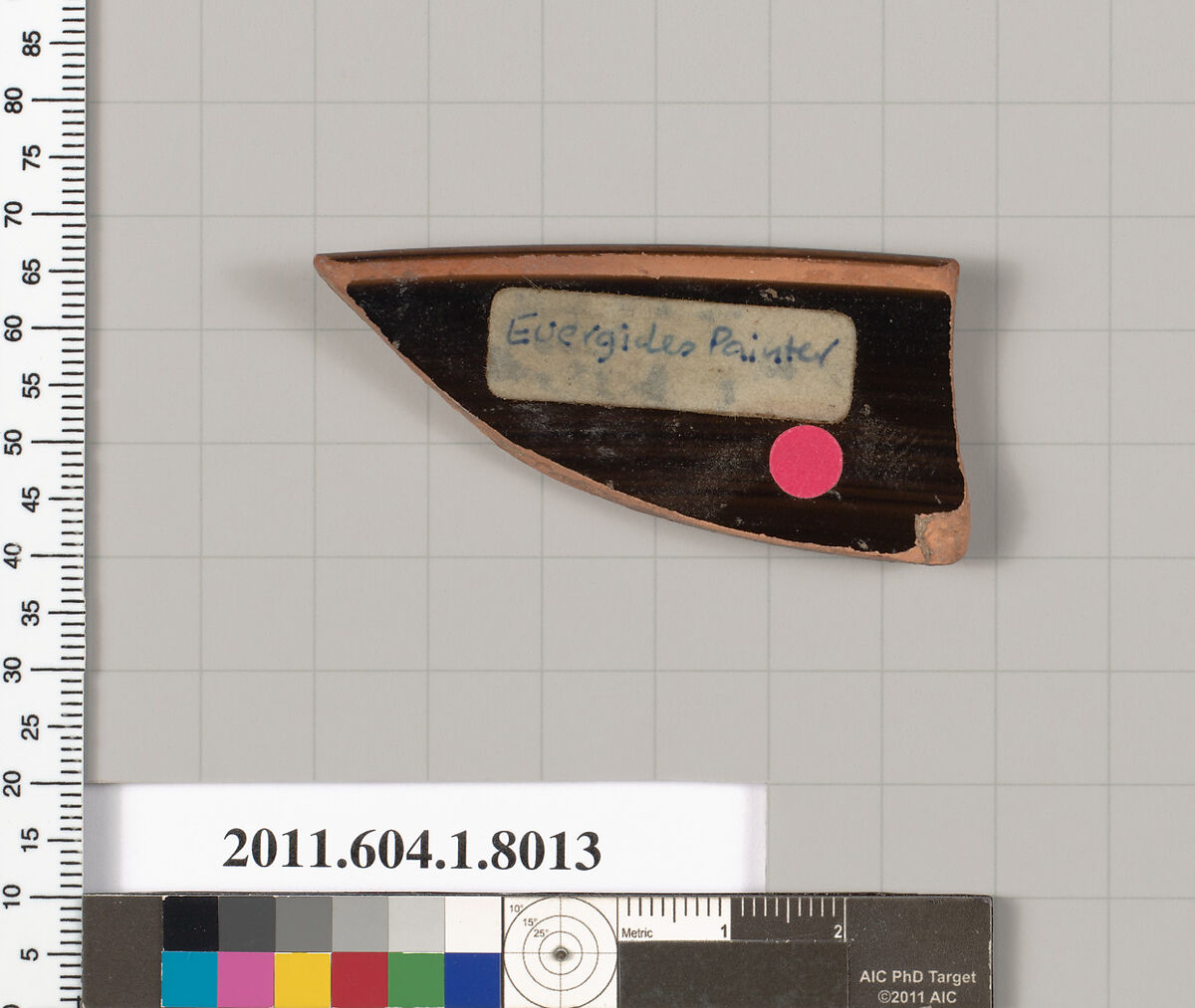 Terracotta rim fragment of a kylix (drinking cup), Attributed to the Euergides Painter [DvB], Terracotta, Greek, Attic