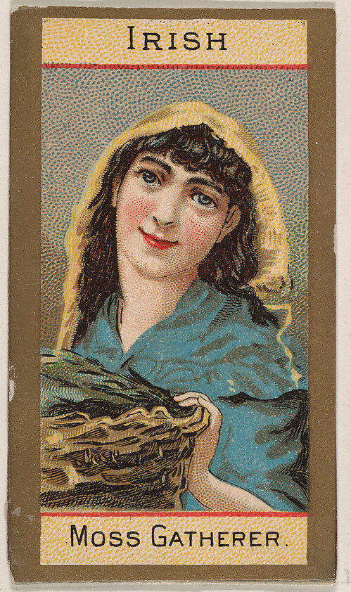 Irish, Moss Gatherer, from Types of Nationalities (N240) issued by Kinney Bros., Issued by Kinney Brothers Tobacco Company, Commercial color lithograph 