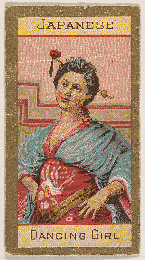Japanese, Dancing Girl, from Types of Nationalities (N240) issued by Kinney Bros., Issued by Kinney Brothers Tobacco Company, Commercial color lithograph 