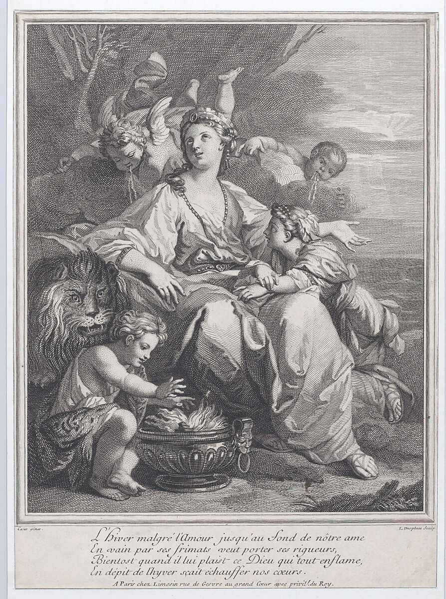Winter, Louis Desplaces (French, Paris 1682–1739 Paris), Etching and engraving 