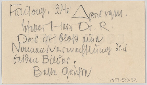 Egon Schiele, calling card, Anonymous, Letterpress