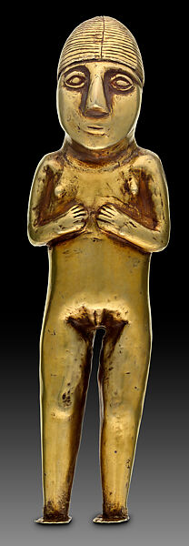 Female Votive Figure, Silver-gold alloy , Inca 