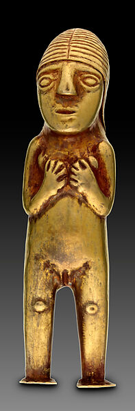 Female Votive Figure, Silver-gold alloy , Inca 