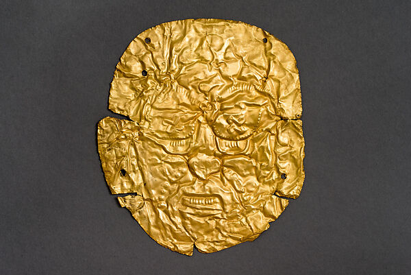 Mask, Gold, Mixtec (Ñudzavui) or Maya 