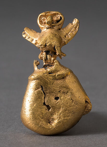 Bell with Owl at Top, Gold, Veraguas-Chiriquí 