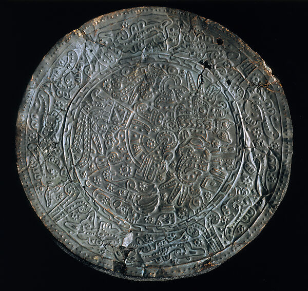 Disk with Ek Chuah, Gilded copper, Maya 