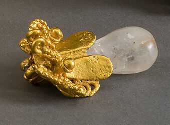 Pendant, Gold, quartz, Coclé 