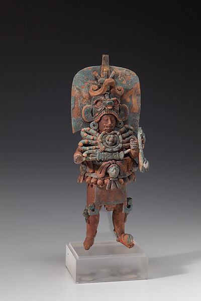 Standing Ruler Figurine, Ceramic, pigment, Maya 