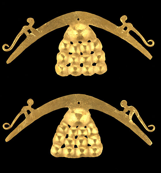 Pair of Ear Ornaments, Gold, Nariño 