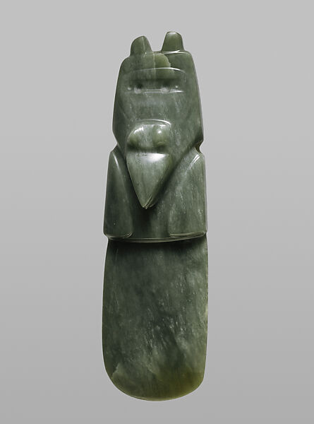 Bird-Celt Pendant, Jadeite, Possibly Olmec 
