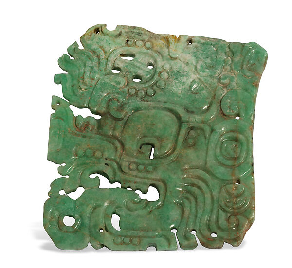Hu'unal Headdress Ornament, Jadeite, Maya 