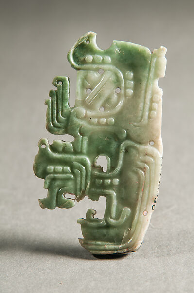 Hu'unal Headdress Ornament, Jadeite, Maya 