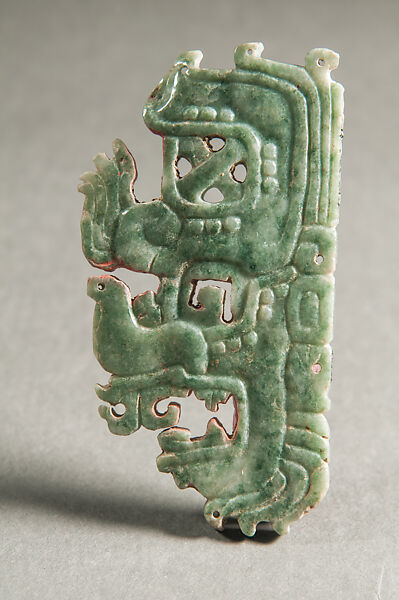 Hu'unal Headdress Ornament, Jadeite, Maya 