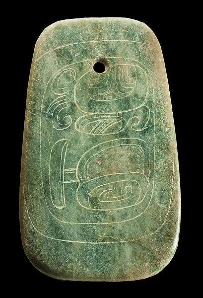 Belt Plaque, Jadeite, Maya 