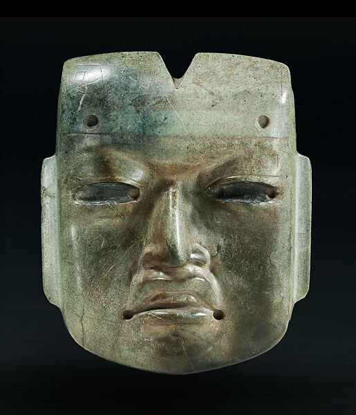 An Olmec jade mask from Mexico, 900-600 BCE, now on display at the Miho  Museum in Shiga Prefecture, Japan [1200x1200] : r/ArtefactPorn