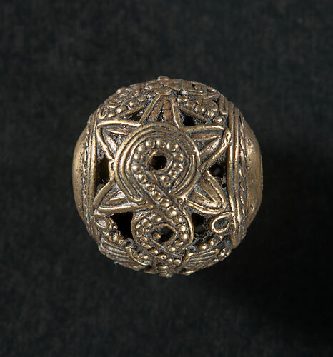 Bead with Serpent and Star Motif