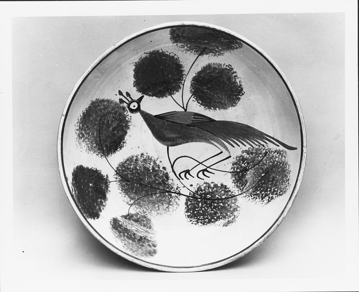 Saucer, Earthenware, spatterware
