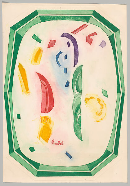 Jewels/Theme I, Eldzier Cortor (American, Richmond, Virginia 1916–2015 Seaford, New York), Mezzotint with etching in black and color aquatint with etching