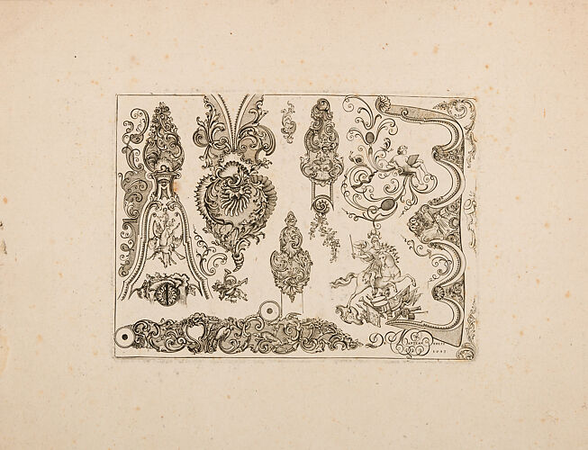 Plate Nine from Nouveavx Desseins D'Arquebvseries