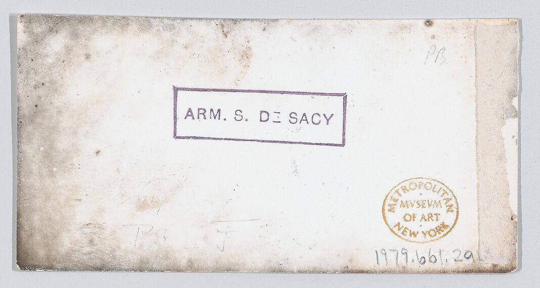 J.A.D. Ingres, calling card, Anonymous, Engraving