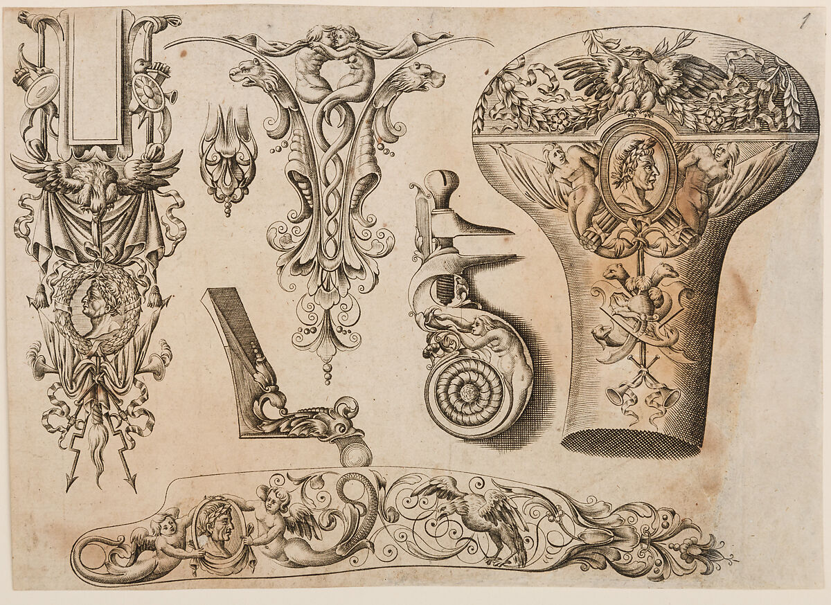 Plate One from Plusieurs Models des plus nouuelles manieres qui sont en usage en l'Art de Arquebuzerie, C. Jacquinet (French, Paris, active mid-17th century), Engraving, French, Paris 
