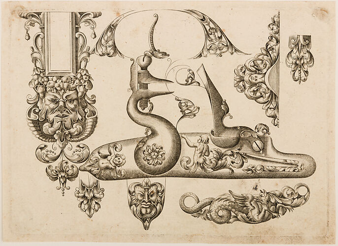 Plate Two from Plusieurs Models des plus nouuelles manieres qui sont en usage en l'Art de Arquebuzerie