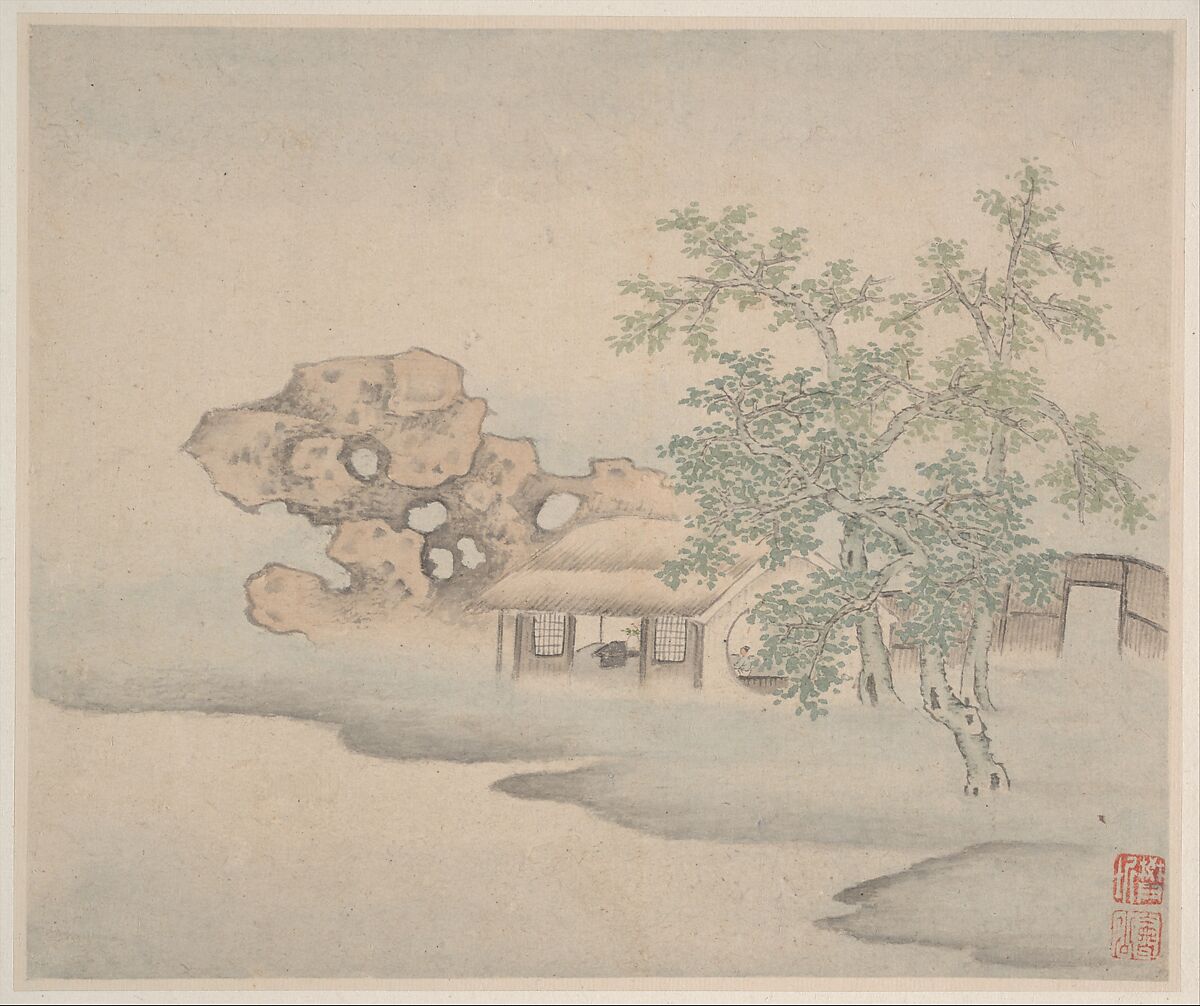 Landscapes, Fan Qi (Chinese, 1616–after 1694), Album of eight leaves; ink and color on paper, China 