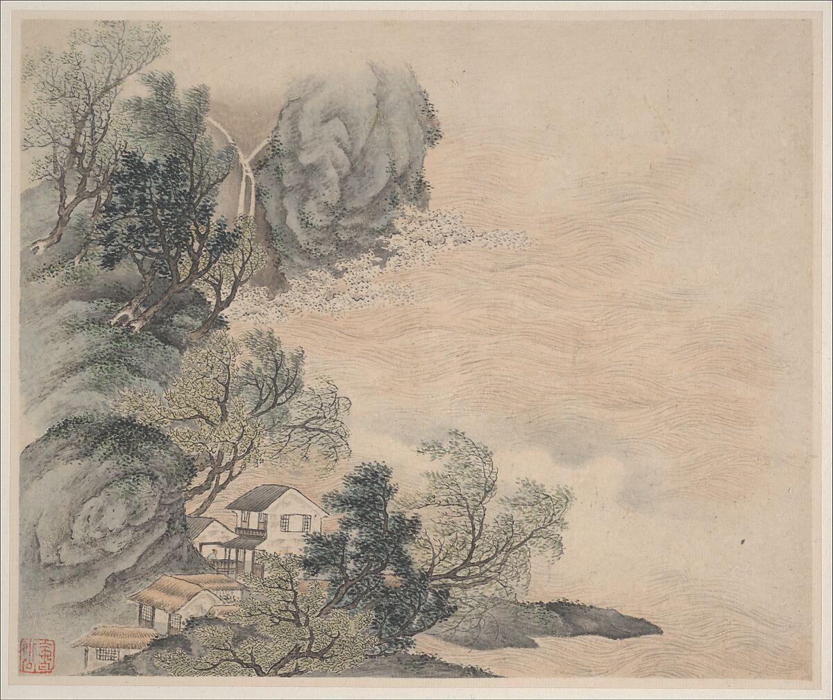 Landscapes, Fan Qi (Chinese, 1616–after 1694), Album of eight leaves; ink and color on paper, China