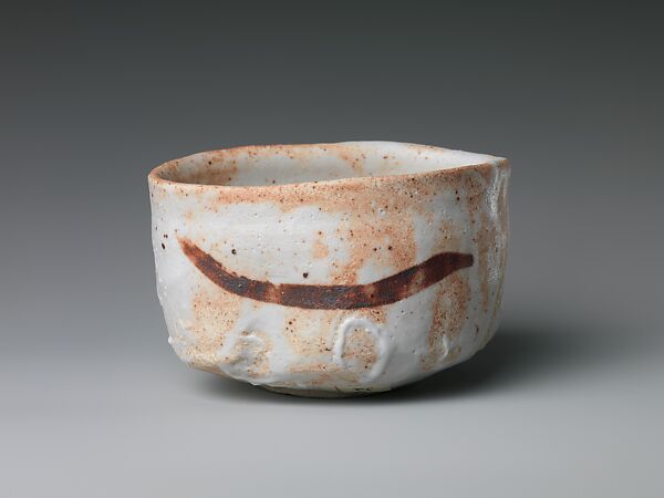 Teabowl, Tsujimura Shirō (Japanese, born 1947), Glazed pottery (Shino style), Japan 