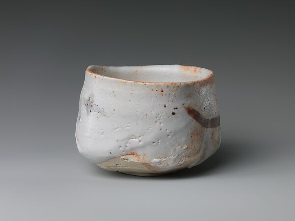 Teabowl, Tsujimura Shirō (Japanese, born 1947), Glazed pottery (Shino style), Japan