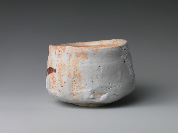 Teabowl, Tsujimura Shirō (Japanese, born 1947), Glazed pottery (Shino style), Japan