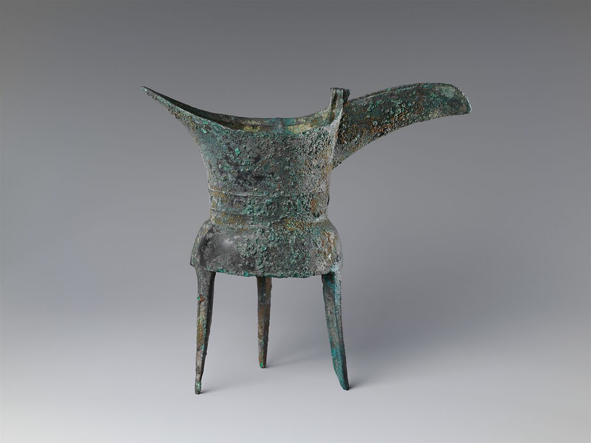 Wine warmer (Jue), Bronze, China