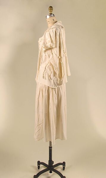 Ensemble, Comme des Garçons (Japanese, founded 1969), (a) cotton, mother-of-pearl; (b) cotton, metal, Japanese