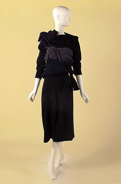 Ensemble, Comme des Garçons (Japanese, founded 1969), wool, Japanese 