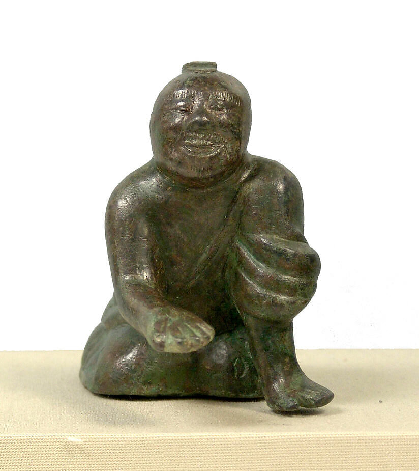 Weight in the Shape of Liubo Game Player, Bronze with lead core, China 
