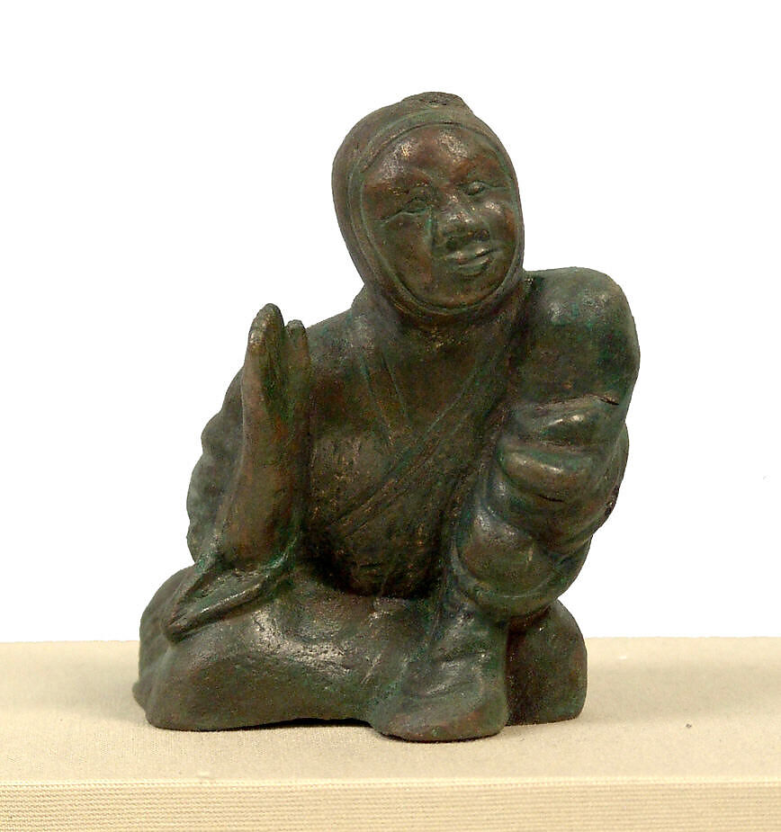 Weight in the Shape of Liubo Game Player, Bronze with lead core, China 