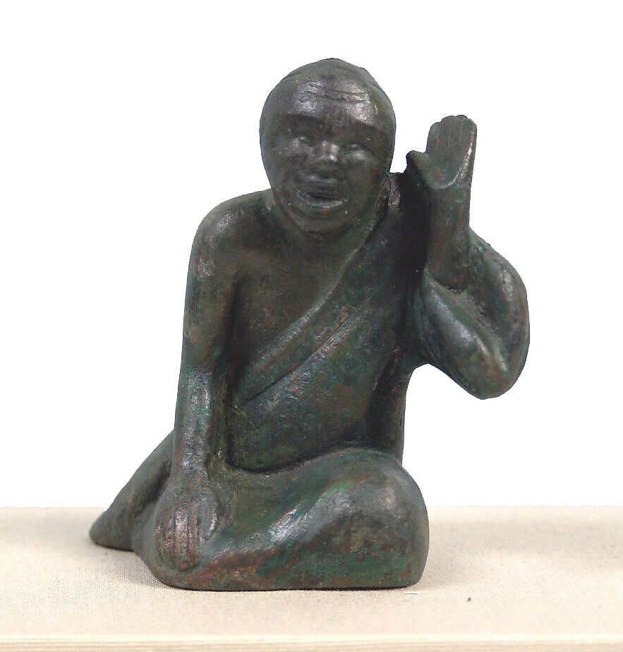 Weight in the Shape of Liubo Game Player, Bronze with lead core, China 