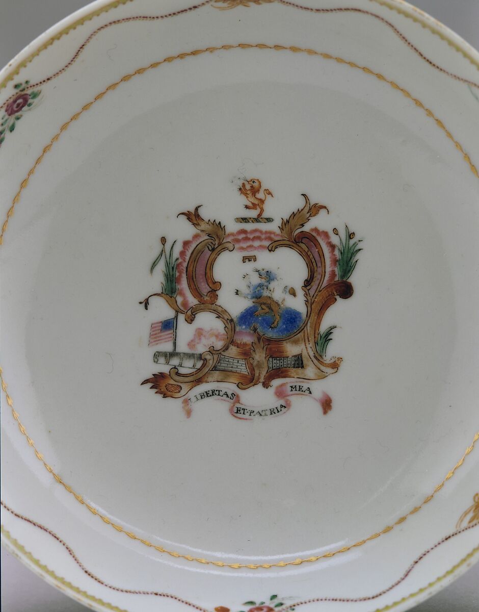 Saucer, Porcelain, Chinese, for American market