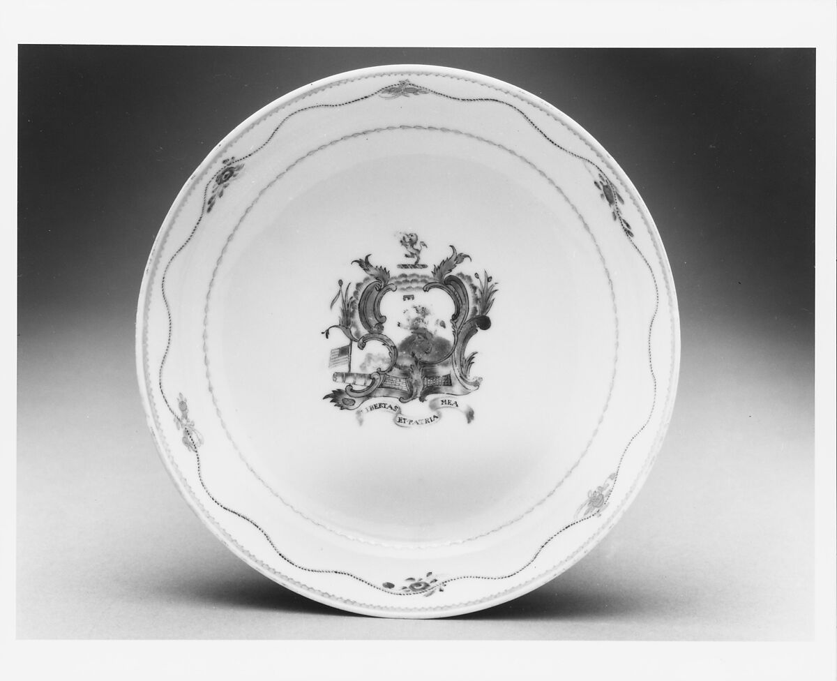 Saucer, Porcelain, Chinese, for American market