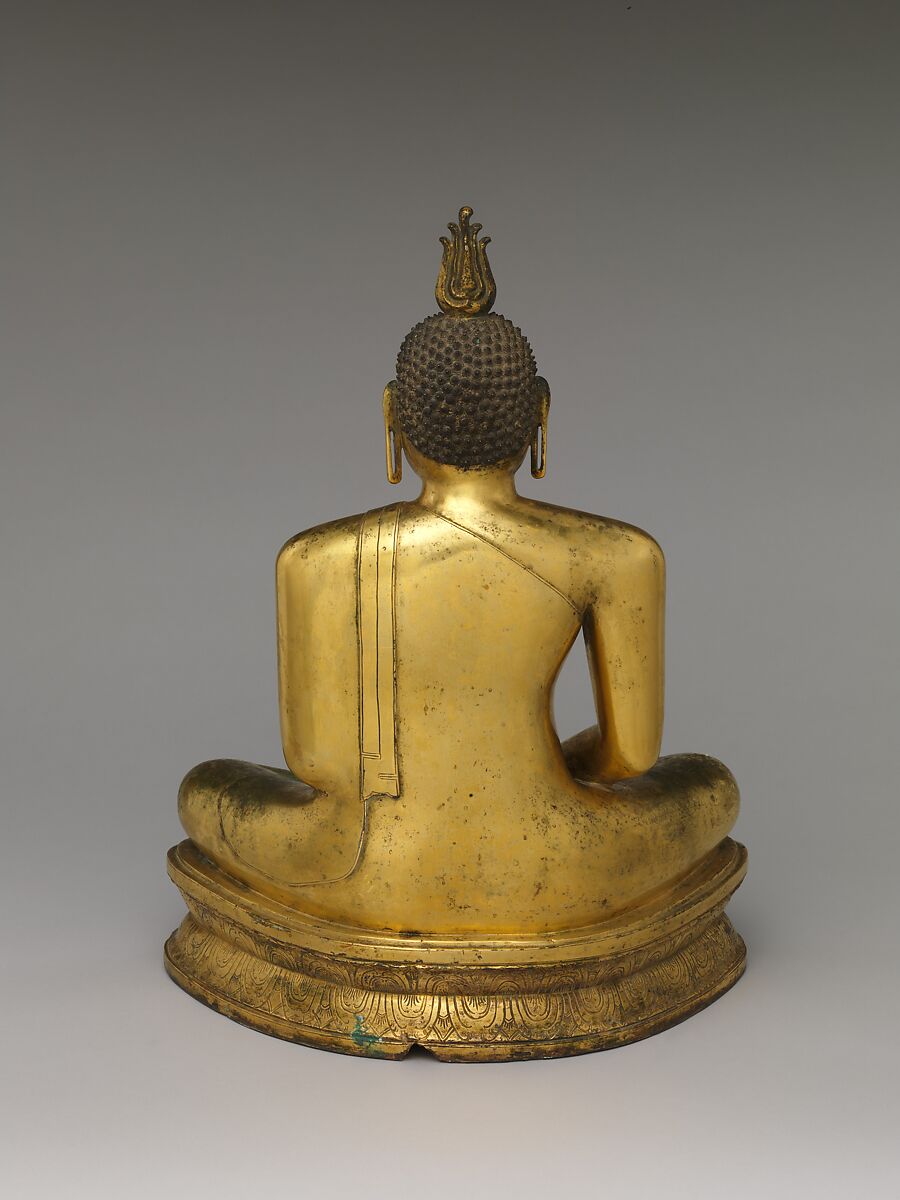Buddha Seated in Meditation, Copper alloy with gilding, Sri Lanka. western regions